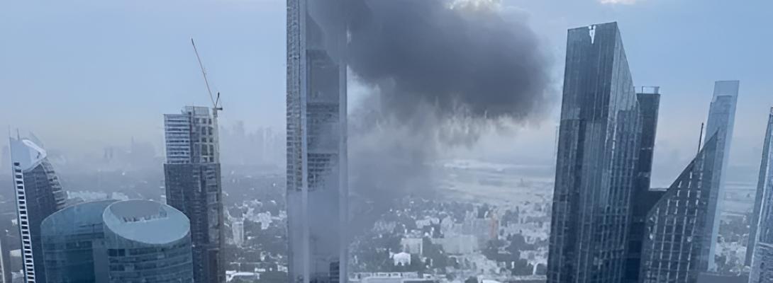 Кадри, які шокували світ: іранський дрон вдарив по міжнародному фінансовому центру в Дубаї