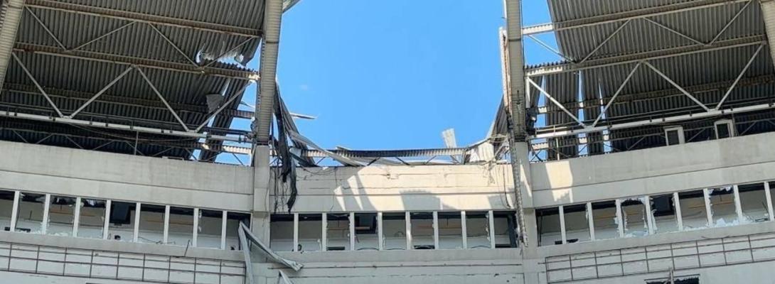 Российские оккупанты повредили стадион "Черноморец" в Одессе во время атаки 7 августа