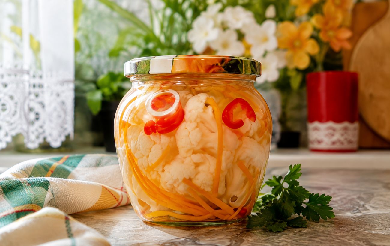 Маринована цвітна капуста на зиму: простий рецепт хрумкої закуски з перцем
