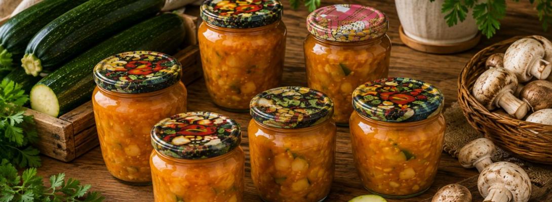 Не знаєте, куди подіти кабачки? Закрийте цей салат з шампіньйонами на зиму